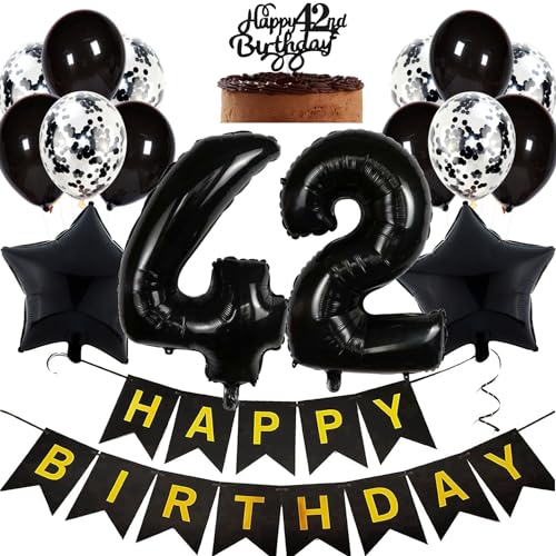 Comprar Feelairy Globo Cumpleaño 42 años Mujer Negro Decoracion Cumpleaño 42 años Hombre Globos 42 Cumpleaños Decoracion Globo Happy Birthday BlackFriday Decoracion para Fiesta Cumpleaño 42 años Hombre Top Precio 2024 | regaloscumple.com