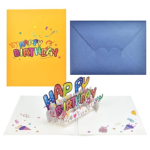Consigue ahora SCHYIDA Tarjeta Promoción Cumpleaños 3D Tarjeta Cumpleaños Pop-Up con 1 Sobre y 1 Postal en Blanco Tarjeta Felicitaciones Cumpleaños Cartulina Colores Postal Felicitaciones Cumpleaños Ofertas 2024 | regaloscumple.com