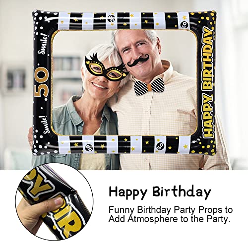 Top Precios Accesorios Photocall Cumpleaños, Marco Inflable Fotos Adornos Accesorios, 50th Cumpleaños Photo