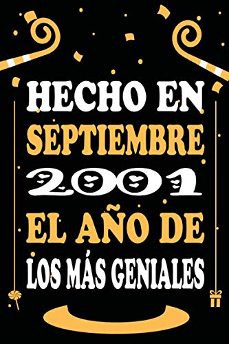 Comprar Hecho En Septiembre 2001 El Año De Los Más Geniales: Libro visitas cuaderno 110 páginas Cumpleaños felicitaciones idea regalo regalo 19 aniversario para pareja niño mujer Top Precio 2024 | regaloscumple.com