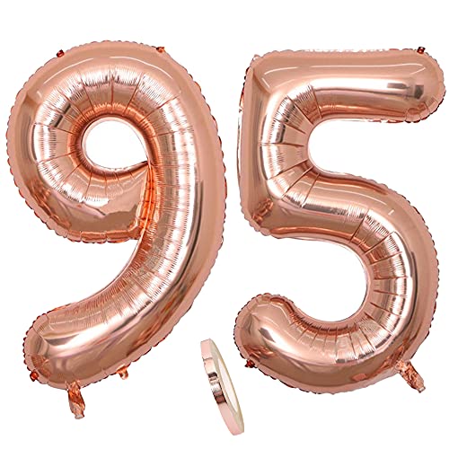 Consigue ahora Globos numeros 95 años Number Cumpleaños globo número 95 oro rosa para niña Mujeres Chica 40" Figuras Decor globo lámina helio inflable gigante grande decoración fiesta cumpleaños boda (xxxl 100cm) Top Precio 2025 | regaloscumple.com