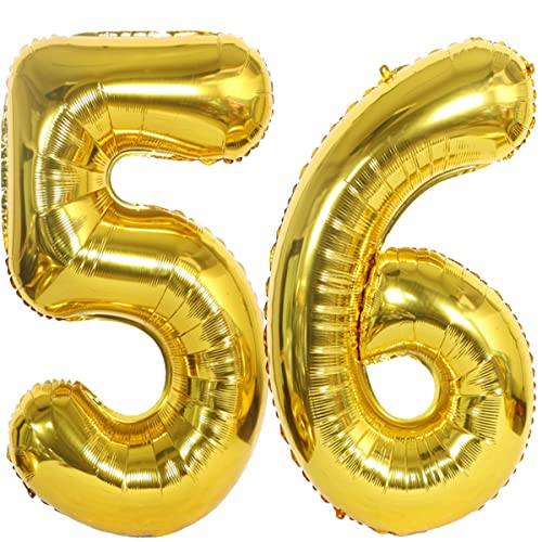 Comprar Foil Globo Número 56 Dorados Globo Número 56 Dorados 100cm Gigante Globos Cumpleaños Numeros 56 Dorados BlackFriday Helio numero 56 globo cumpleaños 56 años Decoración 56 Cumpleaños para Fiestas Mujer Top Precio 2025 | regaloscumple.com