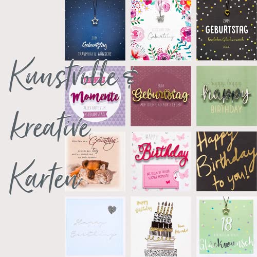 Top Precios Perleberg Tarjeta   cumpleaños – Colección Black&Gold – Tarjeta   cumpleaños con sobre  tarjeta   felicitación con motivo – Tarjeta   cumpleaños 15 x 15 cm