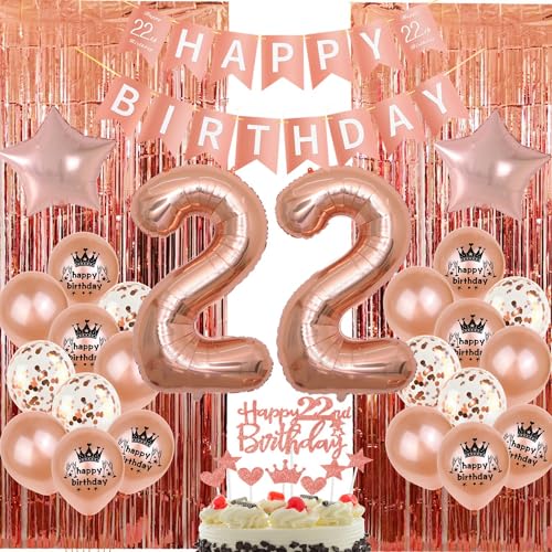 Consigue ahora Rosa Oro 22 Decoracion Cumpleaños Mujer Globos 22 cumpleaños Rosa Oro Cumpleaños Cortina Oropel Decoracion 22 cumpleaños Mujer Decoración Tartas 22 cumpleaños rosegold Cortinas Fiesta Globos 22 cumpleaños Top Precio 2024 | regaloscumple.com