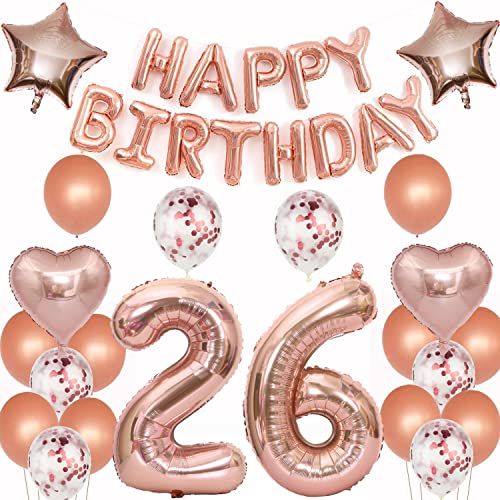 Consigue ahora Globos 26 años decoración cumpleaños oro Cumpleaños rosa mujer 26 decoración cumpleaños 26 años deco mujer globo lámina oro rosa 26 cumpleaños deco mujer feliz cumpleaños 26 años cumpleaños globo mujer (26) Top Precio 2025 | regaloscumple.com