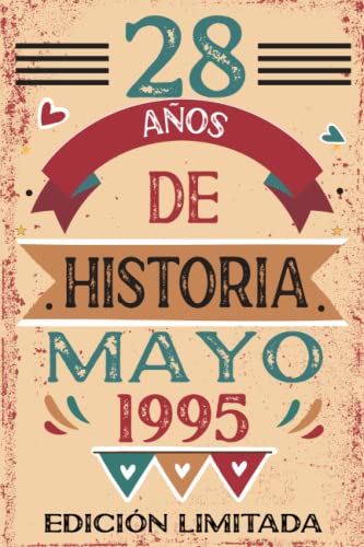Consigue ahora 28 Años De Historia Mayo 1995: Libro visitas cuaderno 110 páginas felicitaciones idea regalo regalo Para la esposa novia Ideas para regalar mujer La madre Rebajas 2024 | regaloscumple.com