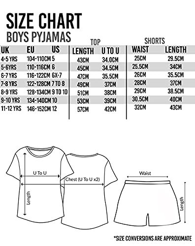 Dónde comprar en España Niños Personajes Jamer Camisa Bermudas PJS Set 9-10 años