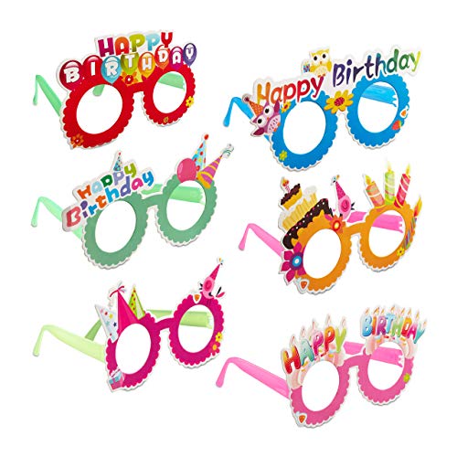 Consigue ahora Relaxdays Gafas Fiesta para Cumpleaños Accesorio Divertido Decoración Happy Birthday Plástico-Papel Multicolor (10024250) Cumpleaños color/modelo surtido Ofertas 2024 | regaloscumple.com