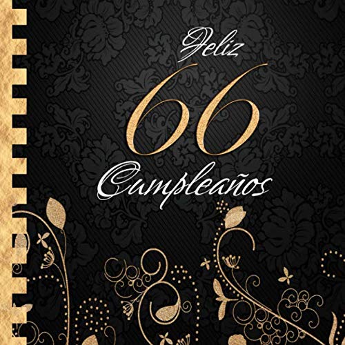 Consigue ahora Feliz 66 Cumpleaños: Libro Visitas I Elegante Encuadernación en Oro Regalos y Negro I Para 30 personas I Para Deseos escritos y las Fotos más bellas I Idea regalo 66 años Rebajas 2024 | regaloscumple.com