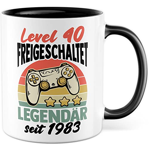 Comprar 40 cumpleaños taza gamer regalo Cumpleaños cuarenta años taza café idea regalo Zocker taza café vintage 1983 taza té Top Precio 2024 | regaloscumple.com