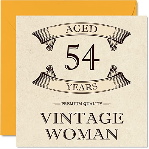 Comprar Tarjetas cumpleaños vintage Catálogo 54 años para mujeres 54 años divertida tarjeta cumpleaños para mamá hermana esposa novia niñera abuela tía tarjetas felicitación 54 cumpleaños Ofertas 2024 | regaloscumple.com