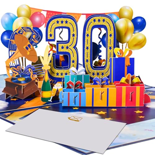 Consigue ahora Magic Ants Tarjeta emergente 30 cumpleaños 30 cumpleaños Tarjeta cumpleaños 30 años Ideas para regalar Tarjeta felicitación 3D Ofertas 2024 | regaloscumple.com