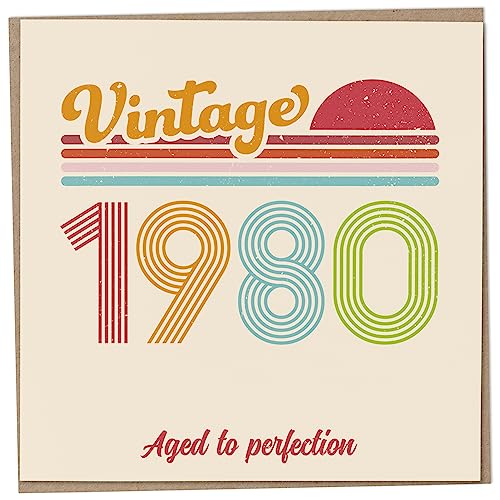 Comprar Tarjeta cumpleaños número 43 – Vintage 1980 Aged Navidad to Perfection divertida tarjeta felicitación para hombres y mujeres tarjetas cumpleaños para mujeres tarjetas cumpleaños para hombres Top Precio 2023 | regaloscumple.com