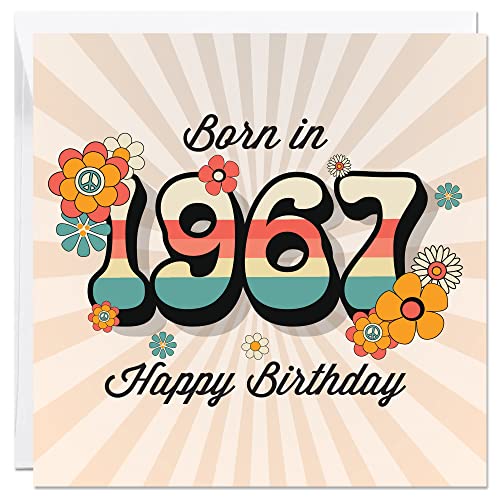 Comprar A&M Natural Living Tarjeta cumpleaños número 56 Born In 1967-150 mm x 150 mm tarjeta feliz cumpleaños para hombres mujeres mamá papá hermana hermano Catálogo marido esposa divertidas tarjetas Ofertas 2024 | regaloscumple.com