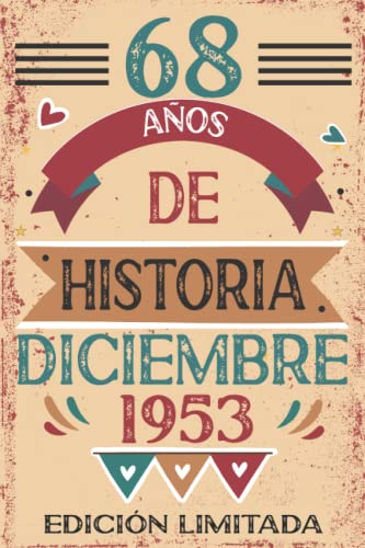 Consigue ahora 68 Años De Historia Diciembre 1953: 68 años. Libro visitas cuaderno 110 páginas BlackFriday felicitaciones idea regalo regalo Para la esposa novia mujer La madre Top Precio 2024 | regaloscumple.com