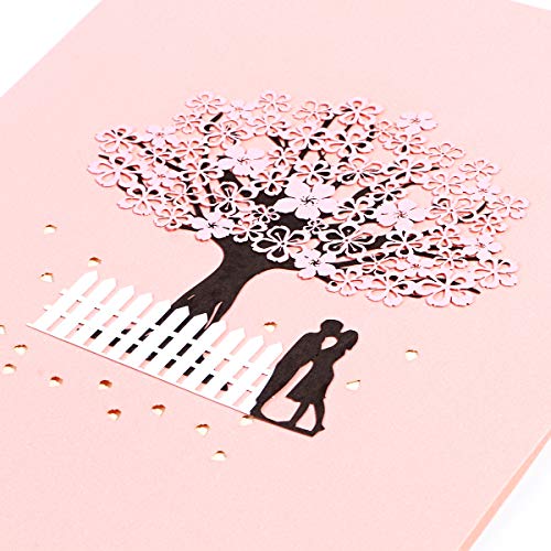 Ofertas en regaloscumple.com Vicloon Tarjetas   Felicitación Pop Up 3D  para San Valentín con Sobre  Invitación Romántica para Boda  Cumpleaños Rosa Sakura