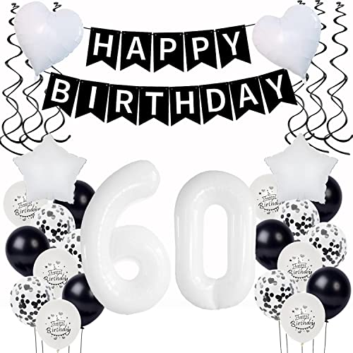 Comprar Globo BlackFriday 60 años Cumpleaños decoración Blanco Negro Cumpleaños decoración 60 Años Mujer hombre 60 años Cumpleaños hombre Globo 60 .Cumpleaños decoración 60 años Cumpleaños Globos Guirnalda 60 Mujer Ofertas 2023 | regaloscumple.com