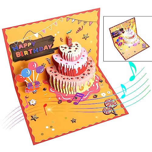 Consigue ahora Dorart Home Tarjeta Felicitacion Cumpleaños Sobres Regalo Navidad con Música y Luces Postal Cumpleaños Regalos Originales para Mujer Niños Familia Amigos (Pastel Fresas) Top Precio 2024 | regaloscumple.com