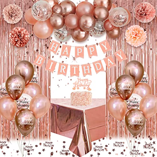 Comprar Globos Cumpleaños Decoraciones Feliz Cumpleaños Decoración Decoraciones Cumpleaños Oro Rosa Cumpleaños Fiesta Cumpleaños Globos Confeti Látex para Niña Infantil Adultos Mujeres Rebajas 2024 | regaloscumple.com