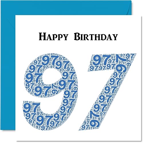 Comprar Divertidas tarjetas Regalos cumpleaños 97 para hombres Shapecloud - Tarjeta feliz cumpleaños para abuelo abuelo niñera abuela abuela abuela abuela papá mamá tarjetas felicitación 145 mm x Top Precio 2024 | regaloscumple.com