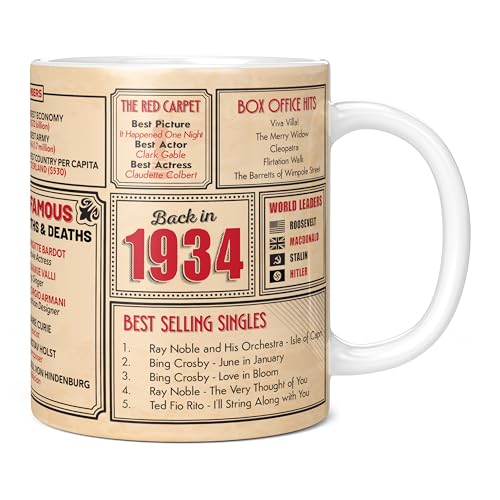 Oferta Mug - cumpleaños – vuelta 1934 este regalo y regalos mujeres, cumpleaños 89 taza