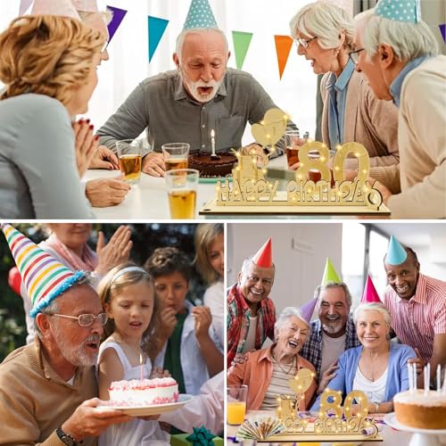 Comprar ahora Songlypian Regalos   80 Cumpleaños  Cartel   Madera Libro   Visitas con Luces LED  Regalos para 80 cumpleaños Hombre Mujer  Regalo 80 años  Regalo Creativo   Madera  Fiesta   Cumpleaños