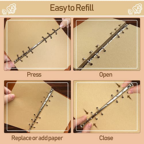 Oferta Flash Joy Inspiration Cuaderno Pu Notebook Bonito Viaje Anillas Pu Journal