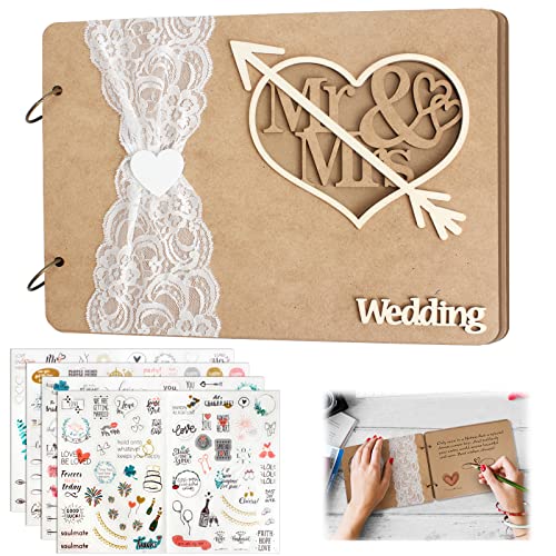Consigue ahora Libros Visitas Boda Recuerdos Madera Retro Libro De Invitados Boda 40 Páginas Libro Firmas para Boda en Blanco 230 Patrones Regalos Scrapbook Álbum Fotos Boda (26.5 * 19.5cm) Rebajas 2024 | regaloscumple.com