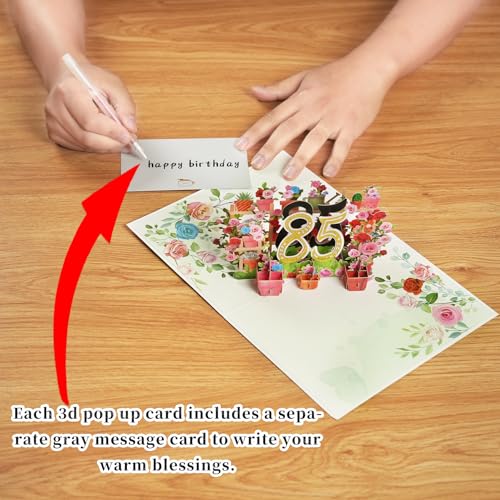 Comprar en Amazon GREETING ART Tarjeta de cumpleaños pop up 85 cumpleaños tarjeta