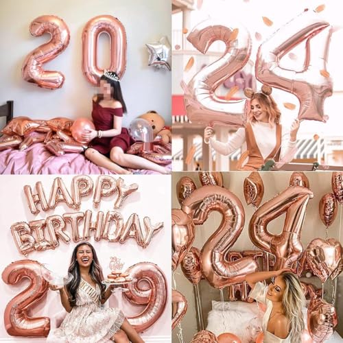 Top Precios Globo   25 cumpleaños para mujer  oro rosa  decoración   25 años  decoración   cumpleaños para mujer  set   25 años
