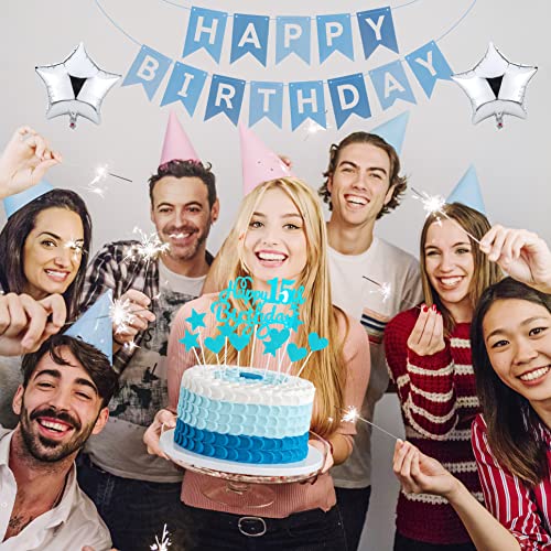 Comprar en Amazon Jrzyhi Decoración de cumpleaños para 31 años color azul decoración