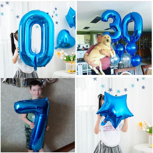 Mejores precios Decoración hombre años, cumpleaños azul, 22 22 decoración globo cumpleaños