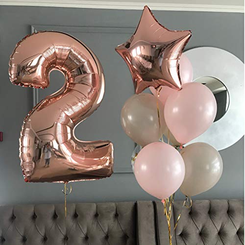 Top Precios Envami® Globos   Cumpleãnos 5 Oro Rosas - 101 CM Globo 5 Años - Globo Numero 5 - Decoracion 5 Cumpleaños Niñas - Globos Numeros Gigantes Para Fiestas - Vuelan con Helio