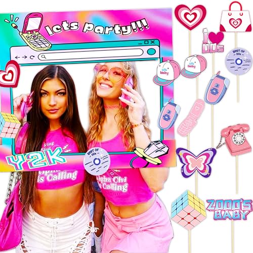 Comprar JeVenis Productos para Fiestas del Efecto 2000 2000s Photo Booth Props decoración BlackFriday para Fiestas los años 2000 Productos para Fiestas cumpleaños Vintage Retro Efecto 2000 Top Precio 2024 | regaloscumple.com