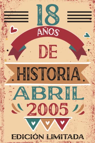 Comprar 18 Años De Historia Navidad Abril 2005: Libro visitas cuaderno 110 páginas felicitaciones idea regalo regalo Para la esposa novia mujer La madre Ofertas 2025 | regaloscumple.com