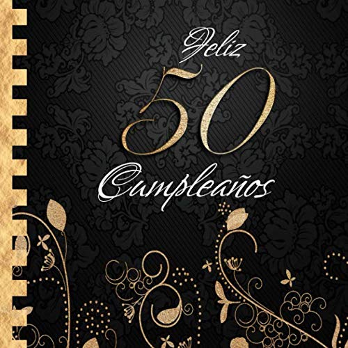 Comprar Feliz 50 Cumpleaños: Libro Visitas I Elegante Regalos Encuadernación en Oro y Negro I Para 30 personas I Para Deseos escritos y las Fotos más bellas I Idea regalo 50 años Ofertas 2024 | regaloscumple.com