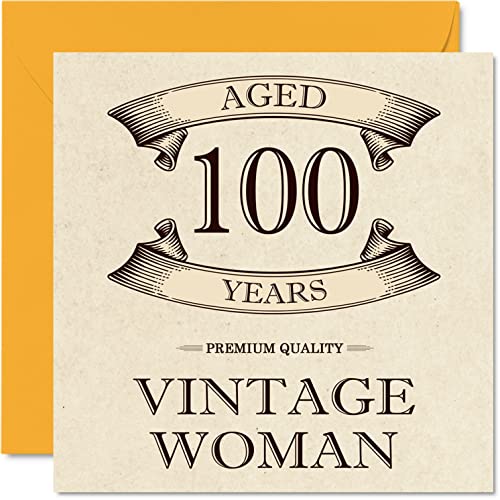 Comprar Tarjetas vintage cumpleaños número 100 para mujeres 100 años divertida tarjeta cumpleaños para mamá hermana esposa abuela abuela tía 145 mm x 145 mm tarjeta Regalos felicitación 100 Top Precio 2023 | regaloscumple.com