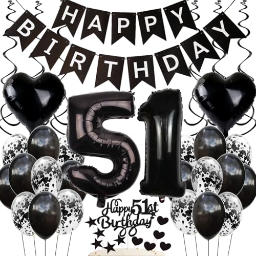 Consigue ahora Ouceanwin Globo 51 Cumpleaños Mujer Decoración Cumpleaños 51 años Hombre Globos Cumpleaños Numeros 51 Decoración Tartas Cumpleaños 51 años Cumpleaños Set Decoración para Fiesta 51 Cumpleaños Rebajas 2025 | regaloscumple.com