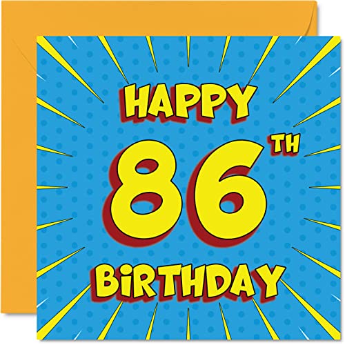 Comprar Divertidas tarjetas cumpleaños 86 para hombres y mujeres cómics tarjeta feliz cumpleaños para abuelo abuela niñera papá mamá gran abuelo tía tío abuelo tarjetas Regalos felicitación Rebajas 2024 | regaloscumple.com