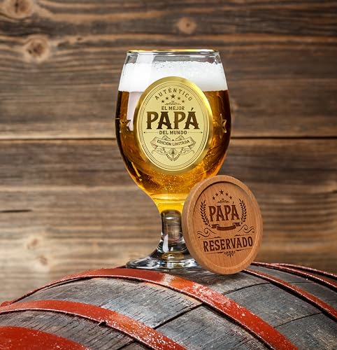 Ofertas en regaloscumple.com CROWNLY CRYSTAL® Regalo Padre Copas De Cerveza Regalos Personalizados Regalo