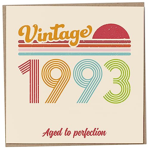 Consigue ahora Tarjeta Promoción cumpleaños número 31 – Vintage 1993 Aged to Perfection divertida tarjeta felicitación para hombres y mujeres tarjetas cumpleaños para mujeres tarjetas cumpleaños para hombres Rebajas 2024 | regaloscumple.com