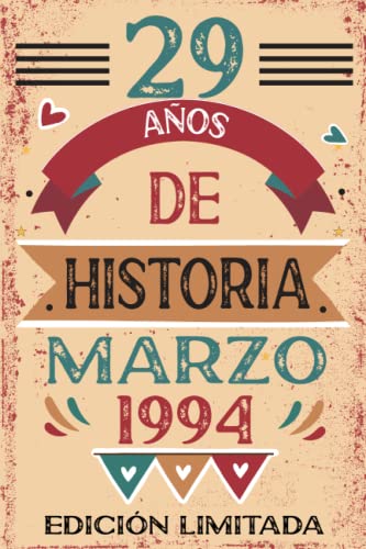 Comprar 29 Años De Historia Marzo 1994: Libro visitas cuaderno 110 Navidad páginas felicitaciones idea regalo regalo Para la esposa novia mujer La madre Rebajas 2024 | regaloscumple.com