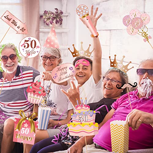 Ofertas Photocall Cumpleaños 50 Años LMSHOWOWO Marco de Fotos Inflable Oro