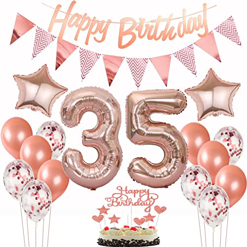 Consigue ahora Decoración globos 35 cumpleaños Mujer Rosa Oro 35 Años Decoracion topper tarta Cumpleaños 35 Años Decoracion Cumpleaños Mujer Regalos Rosa Oro Decoracion 35 Globos cumpleaños 35 Mujer Decoracion tarta Rebajas 2024 | regaloscumple.com