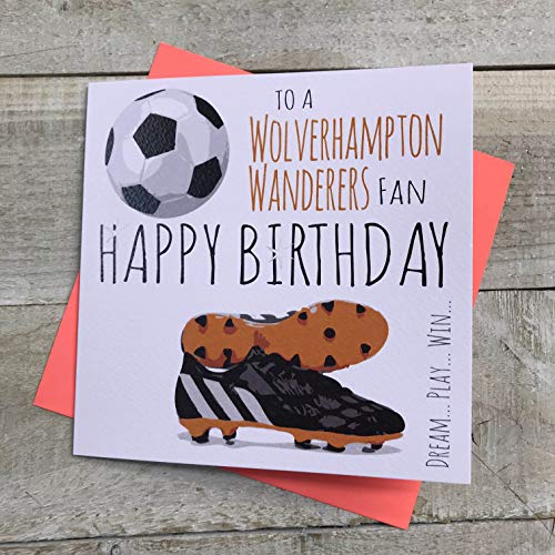 Comprar WHITE COTTON CARDS FFP66 - Tarjeta cumpleaños del club Regalos fútbol Wolverhampton Wanderers Wolves FC Top Precio 2024 | regaloscumple.com