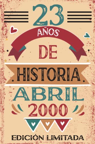 Comprar 23 Años De Historia Abril 2000: Libro visitas cuaderno 110 páginas felicitaciones idea regalo regalo Para la esposa novia mujer La madre Ideas para regalar Top Precio 2025 | regaloscumple.com