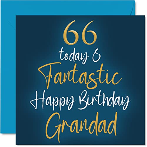 Comprar Fantásticas tarjetas 66 cumpleaños para abuelo – Ideas para regalar 66 hoy y fantásticas – Tarjeta feliz cumpleaños para abuelo nieto nieta abuelo regalos cumpleaños 145 mm x 145 mm Ofertas 2024 | regaloscumple.com