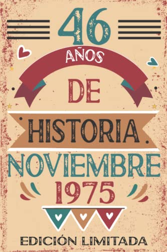 Comprar 46 Años De Historia Noviembre 1975: BlackFriday 46 años. Libro visitas cuaderno 110 páginas felicitaciones idea regalo regalo Para la esposa novia mujer La madre Top Precio 2024 | regaloscumple.com