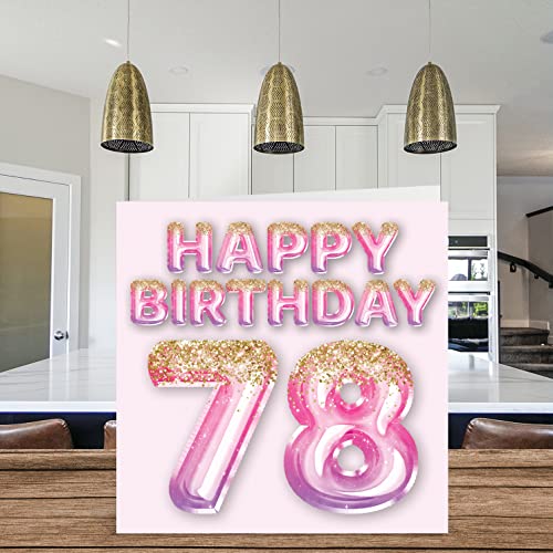 Oferta Flash Cumpleaños 78 globos rosa morado, feliz mujer años, gran abuela, abuela, 145 x mm,