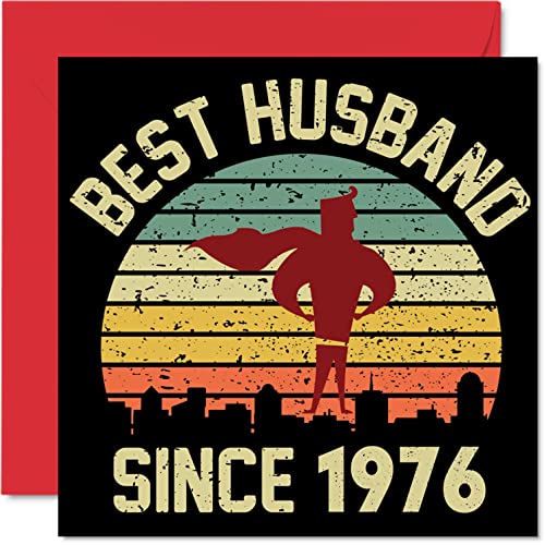 Comprar Tarjeta 47 aniversario para marido esposa mejor marido desde 1976 regalos con texto en inglés Promoción "I Love You" tarjetas feliz 47 aniversario boda para pareja tarjetas felicitación Rebajas 2024 | regaloscumple.com